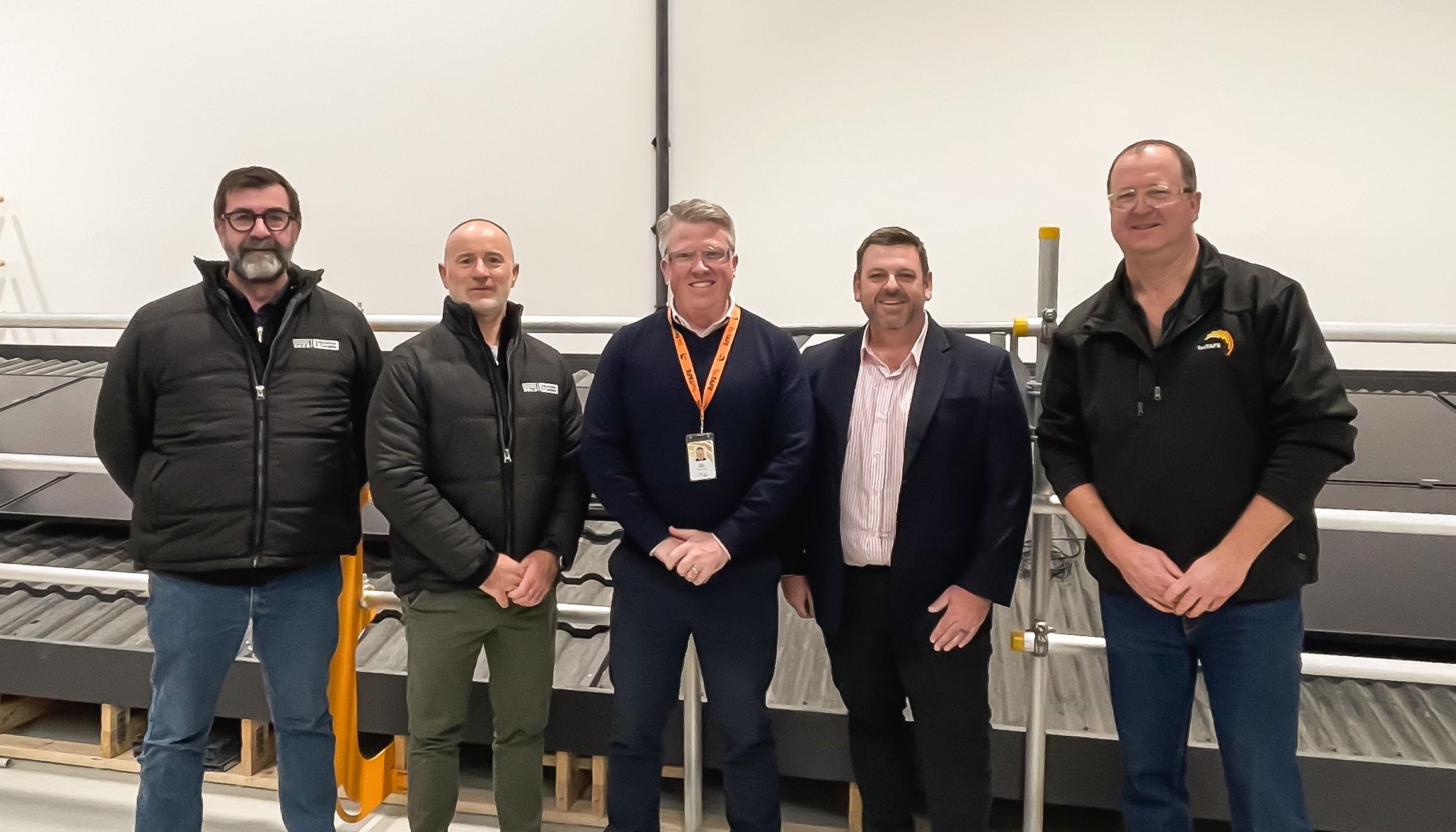 NECA E&C’s Robbie Nichols, Renewable Energy Trainer, Alex Newman, General Manager Training, TasTAFE’s Matt Dance, Senior Manager Industry Engagement, and Ben Shaw, General Manager NECA Tasmania.
