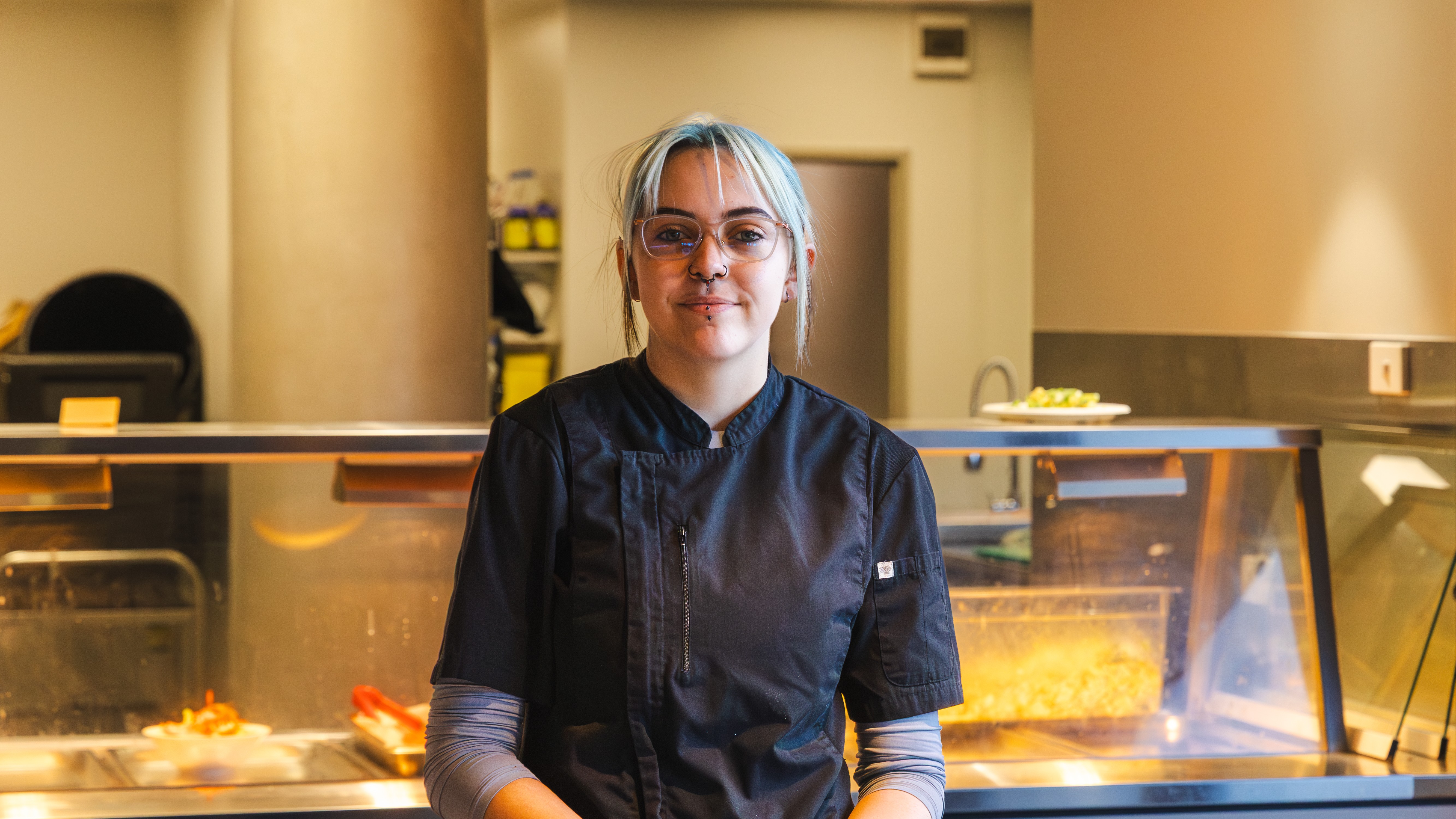 Chloe Bowen in the kitchen at Bethlehem House.