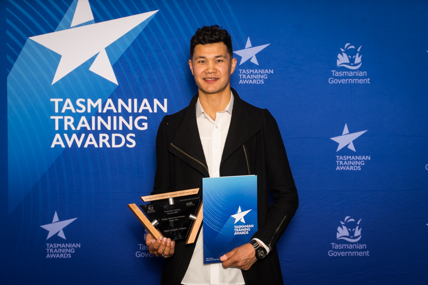 Nazir Sultani at the Tasmanian Training Awards