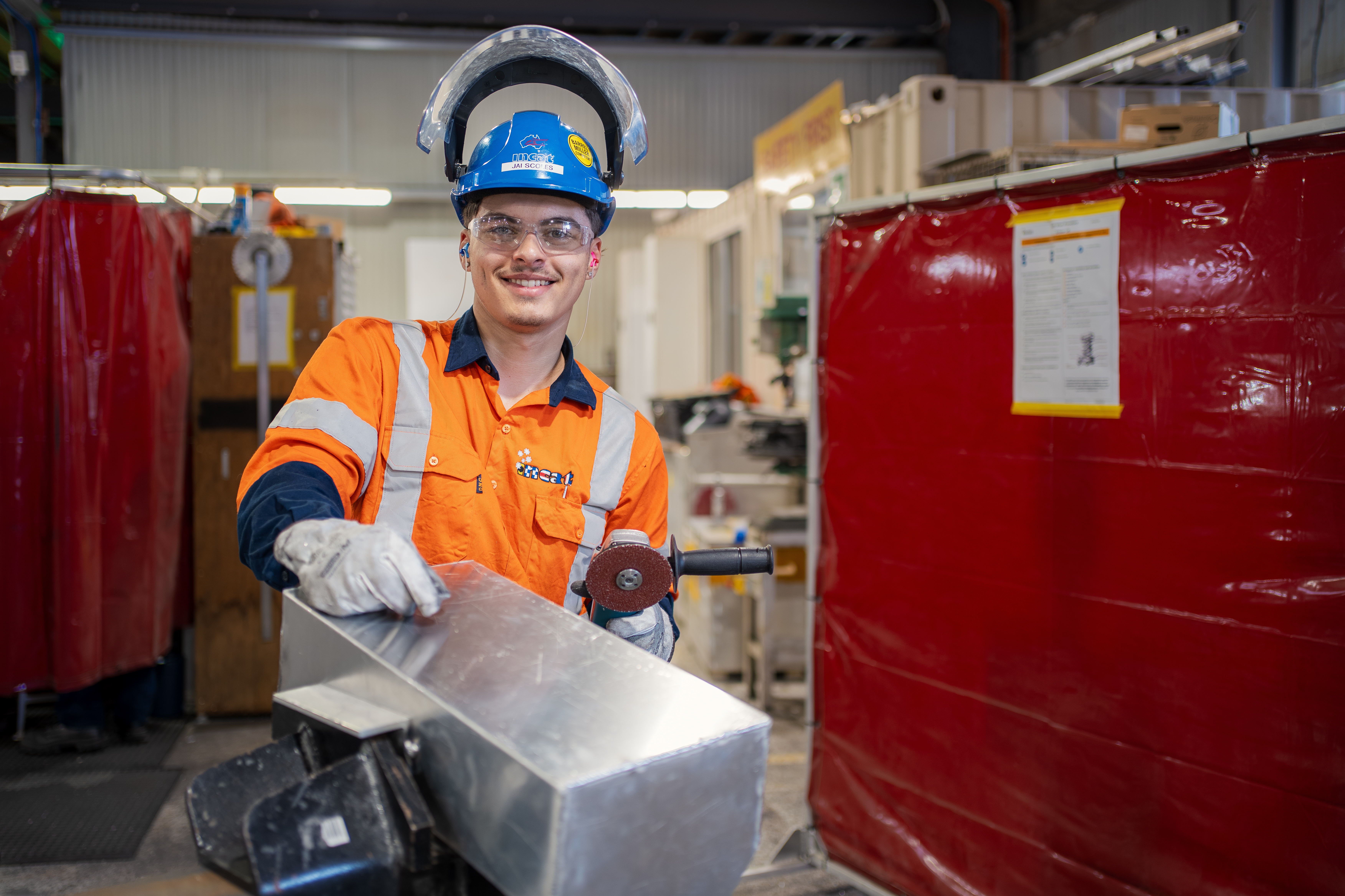 Jai Scoles has transferred his knowledge from TasTAFE’s Cert II in Engineering Pathways course straight into his apprenticeship at Incat. 