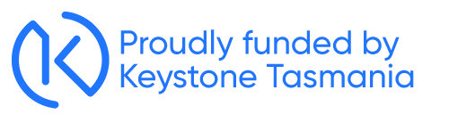 Funded by Keystone Tasmania logo