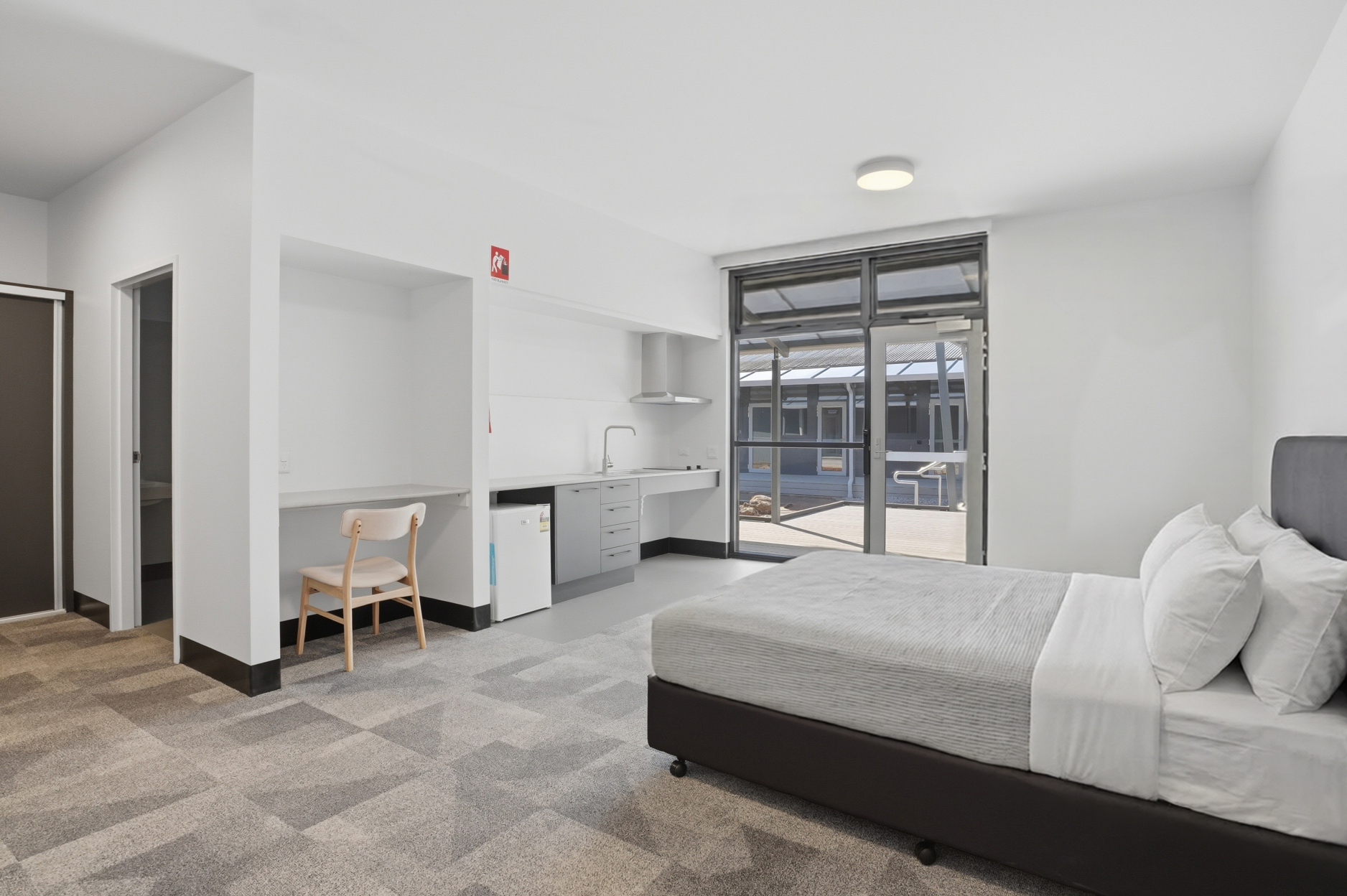 Burnie Accommodation furnished room with combined sleeping and living area