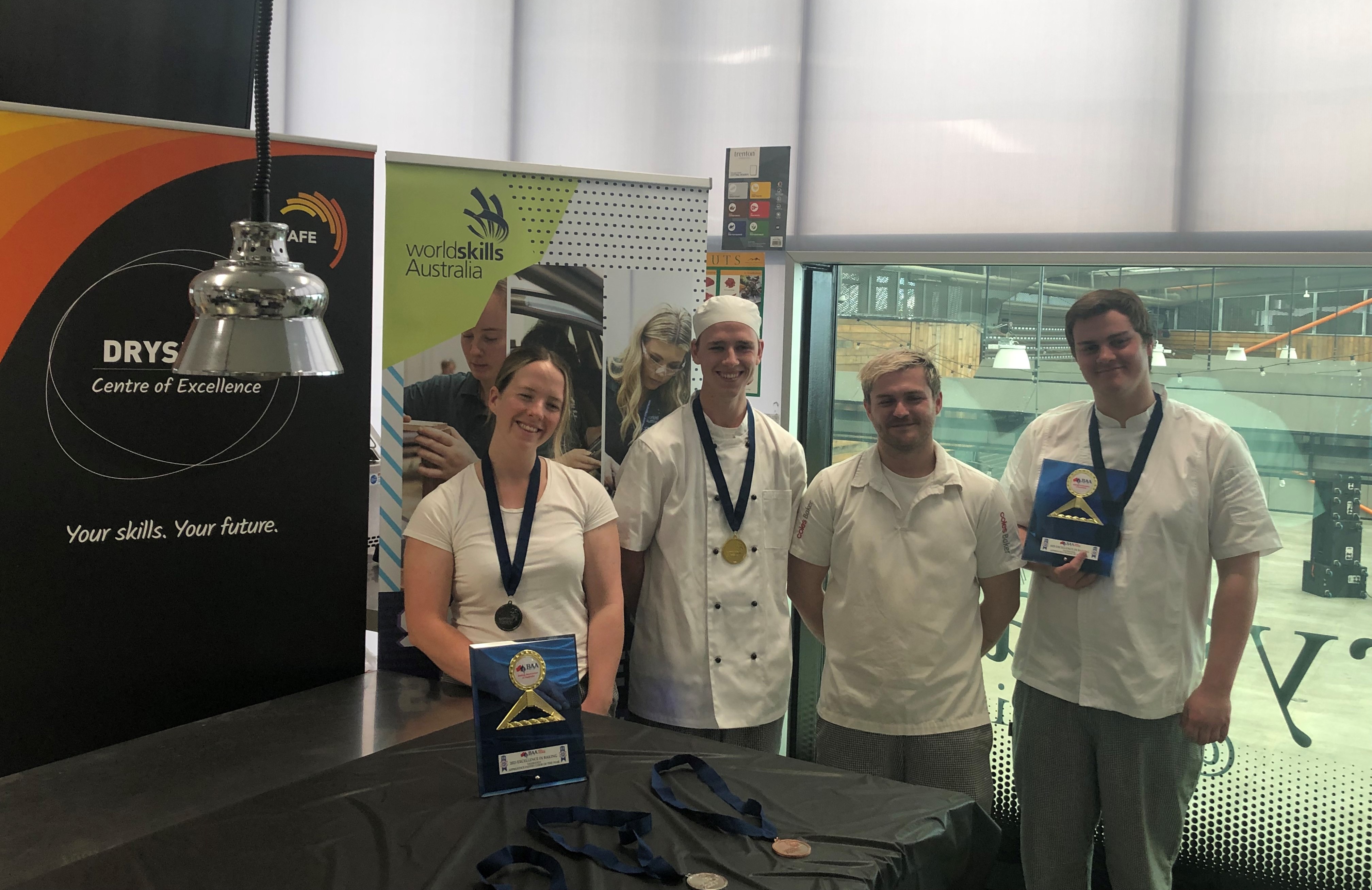 4 Students in their Chef whites