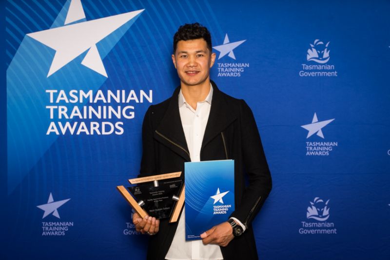 Nazir Sultani at the Tasmanian Training Awards