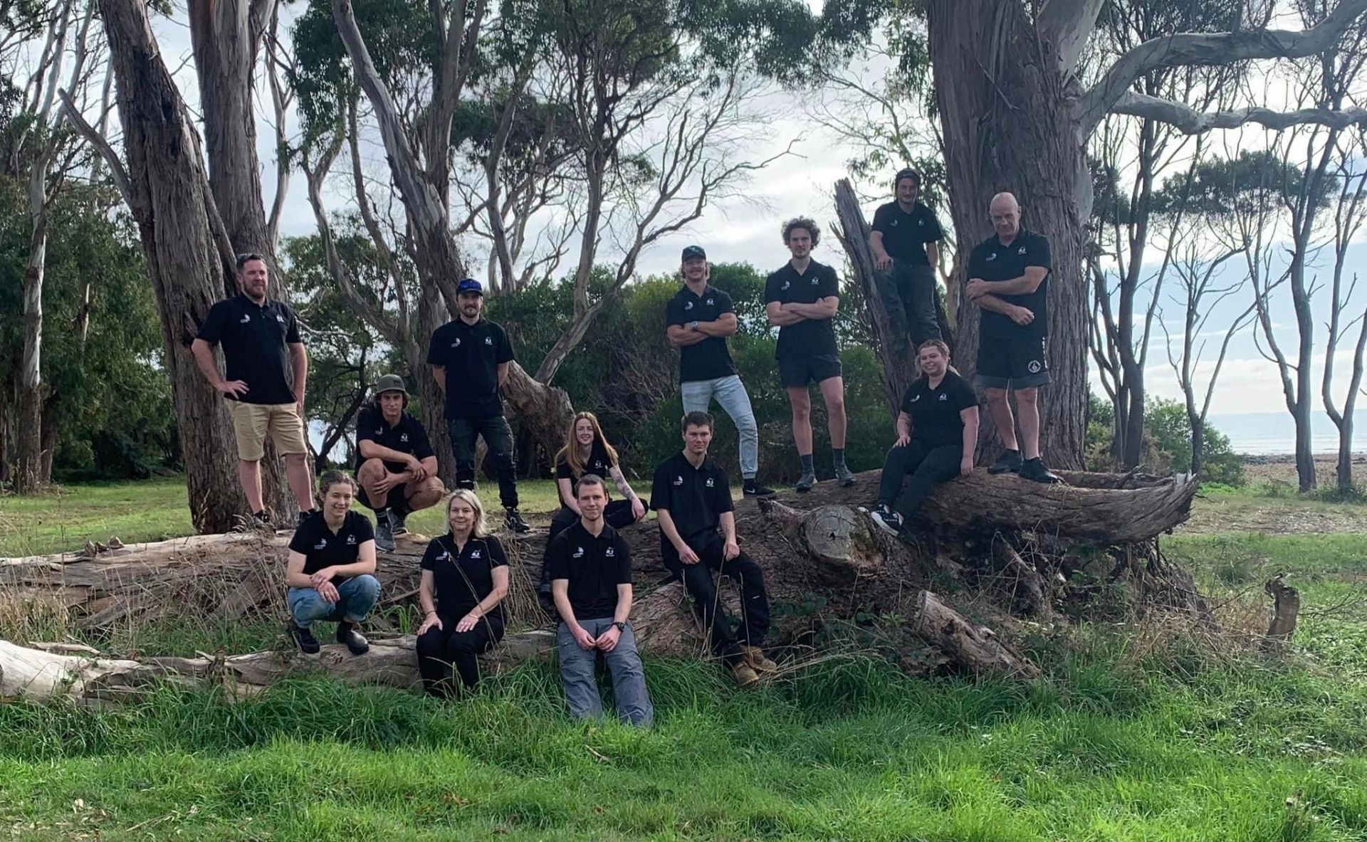 Worldskills Team Tasmania group photo in the bush