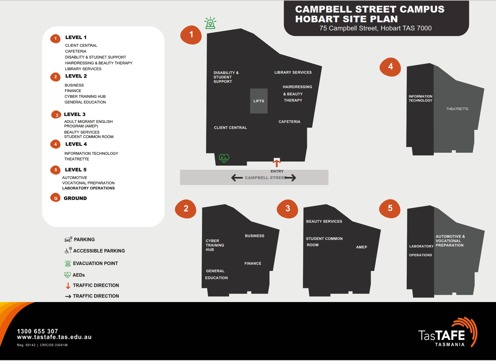 Campbell Street Campus Map Image