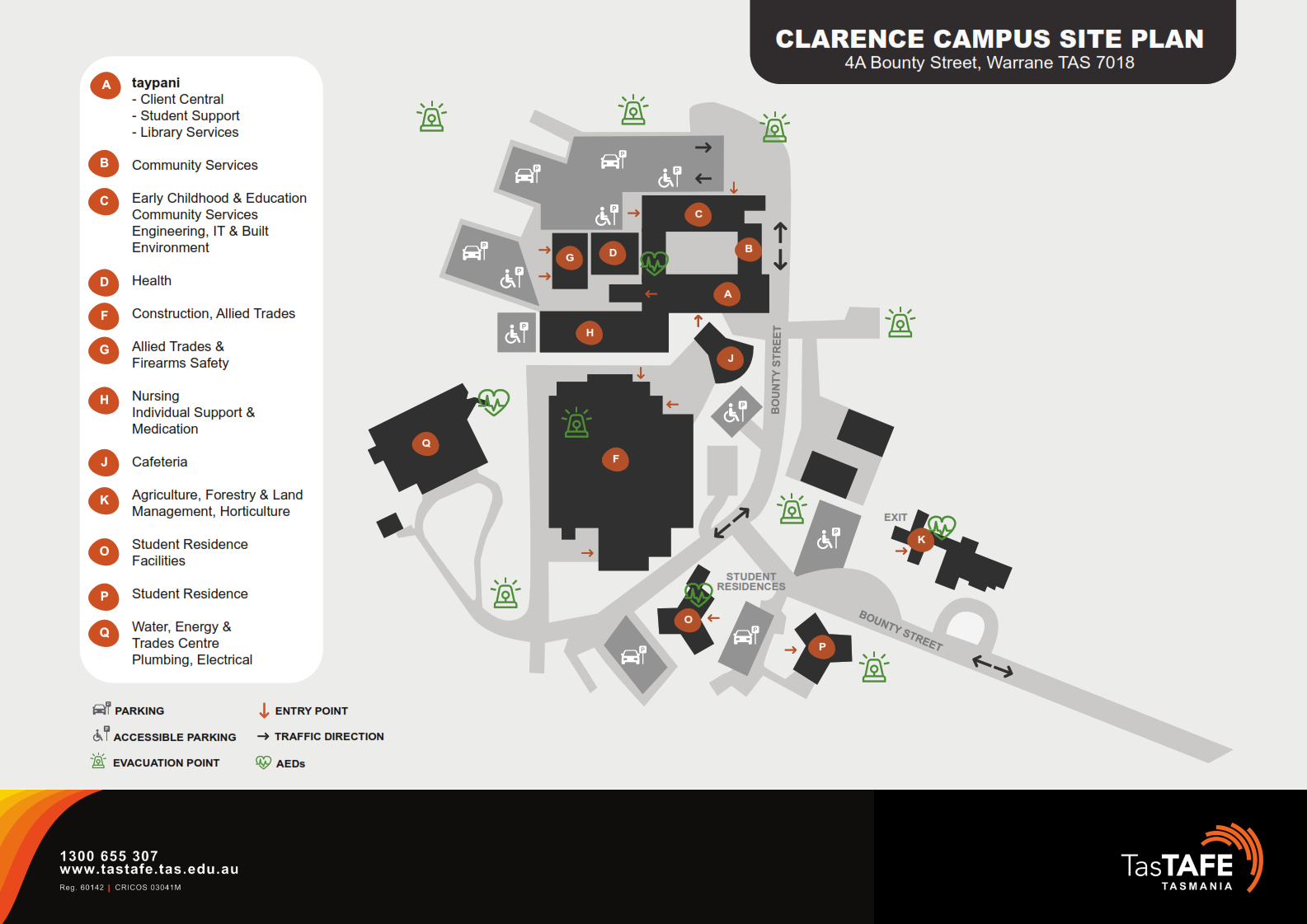 Clarence Campus map