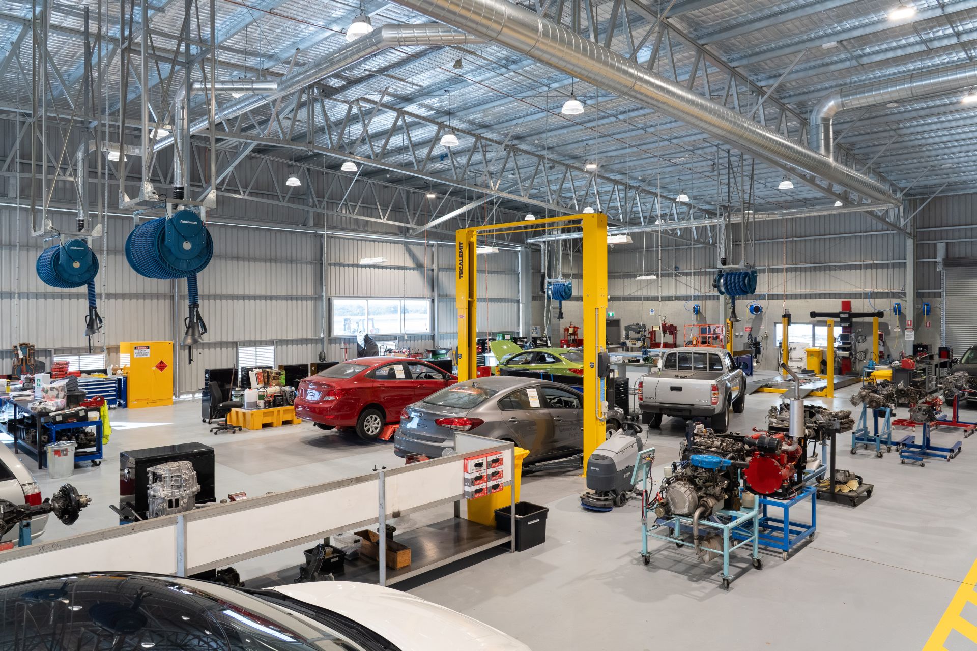 New Automotive training facility equipped with specialised tools and service bays for maintenance