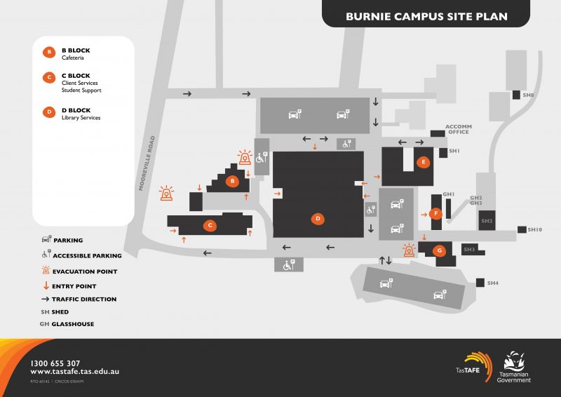 Burnie TasTAFE campus map