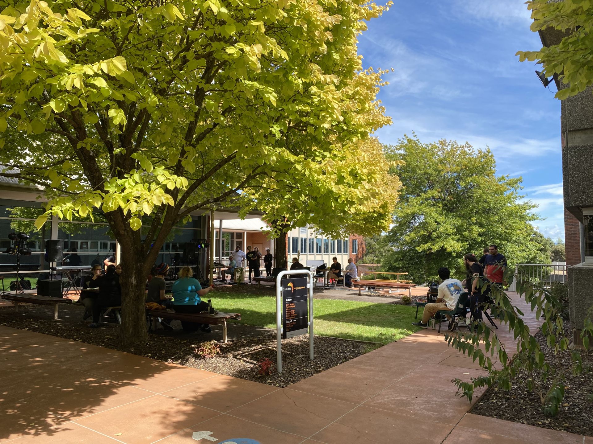 Alanvale campus courtyard area