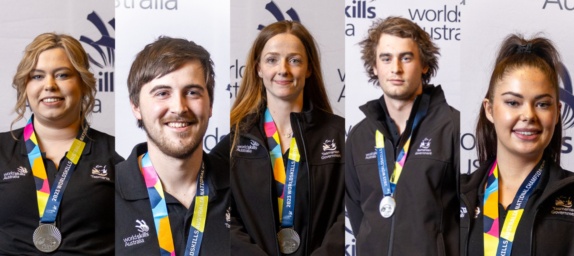 Wordskills winners with medals around their necks